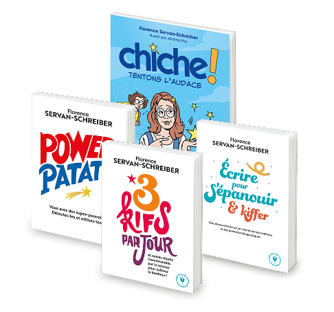 livres : Bloum!, 3 kifs par jour et Power Patate par Florence Servan-Schreiber